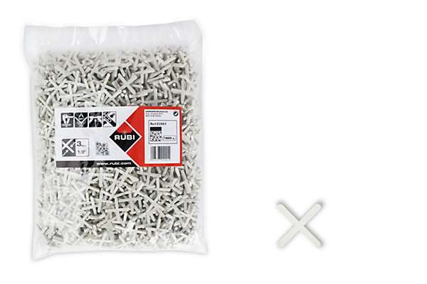 Croisillons en X 3 mm 1000 unités Rubi