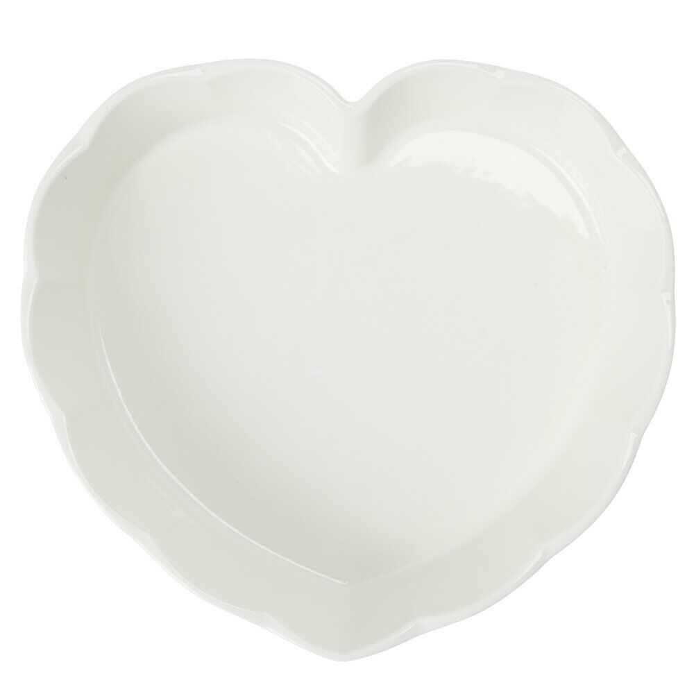 Moule à gâteau forme coeur en céramique 24,5x26,5cm (2 modèles)