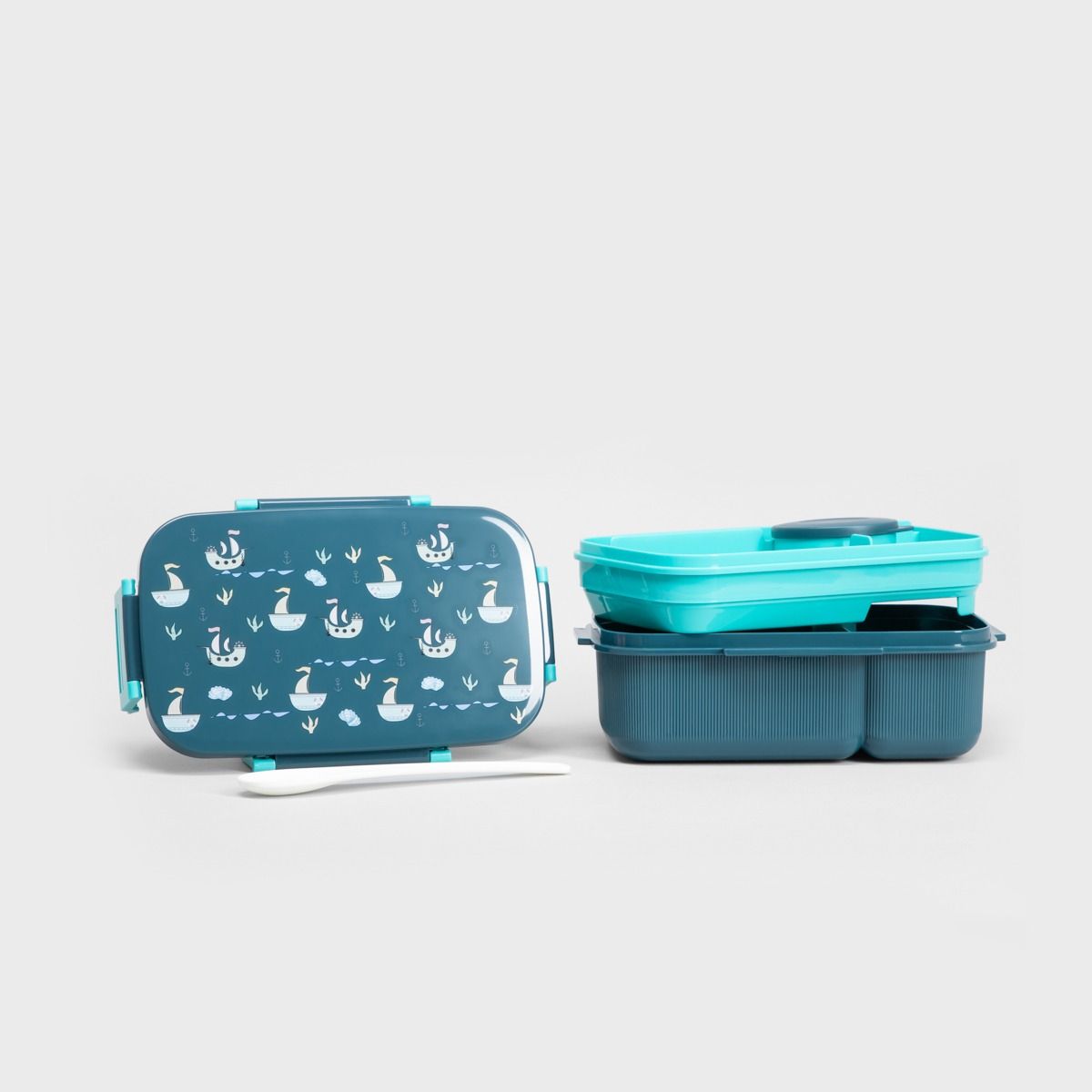 Zestaw lunchbox B2 CAIRO granatowy z kubkiem 1,8l   0,5l