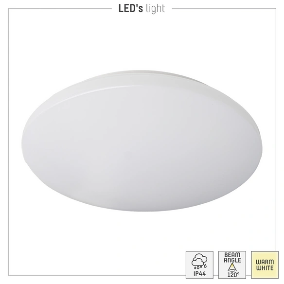Deckenleuchte, 12 W, 1160 lm, 3000 K, IP44