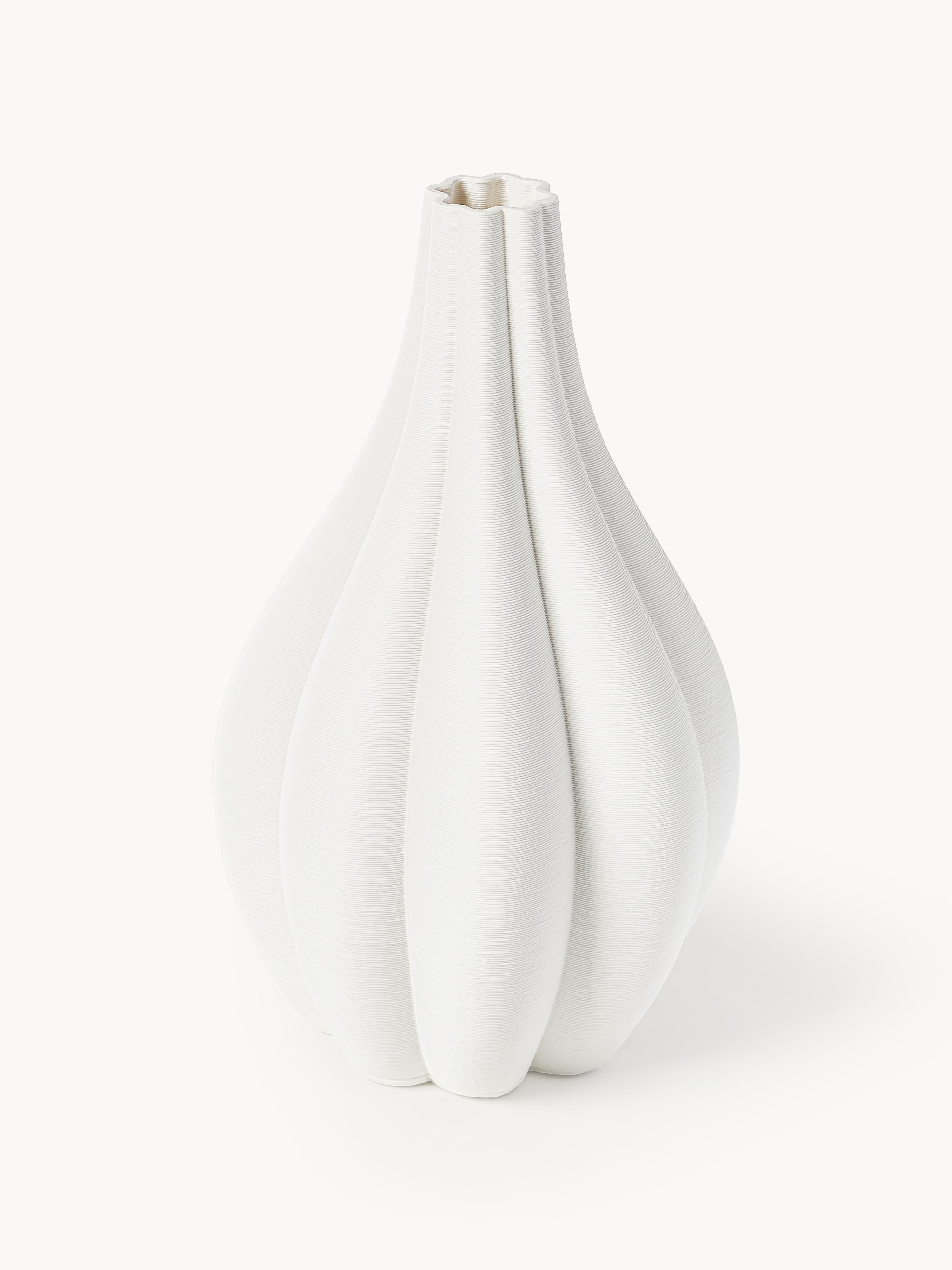 Große 3D-gedruckte Vase Sonata aus Porzellan, H 40 cm