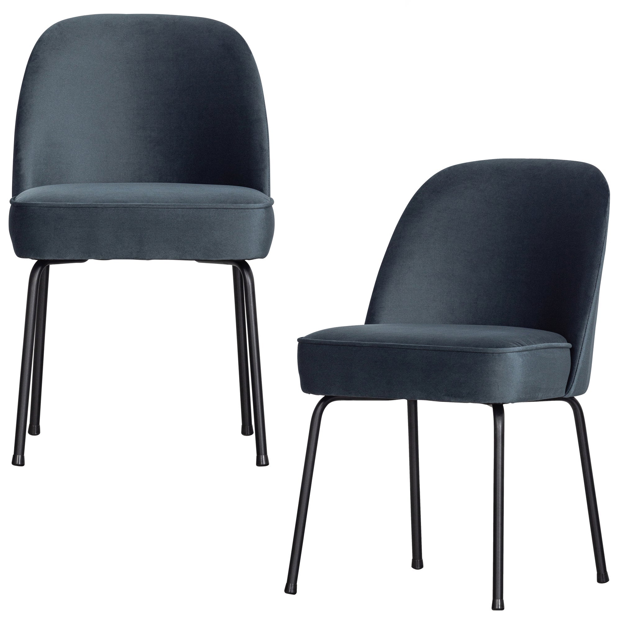 WOOOD eetkamerstoelen Vogue- Fluweel - Teal - Set van 2