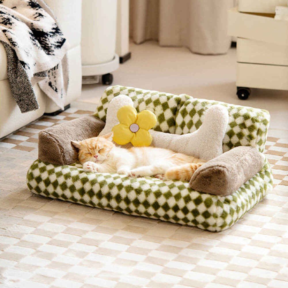 Vintage Leisure Diamond Dog & Cat Sofa Bed