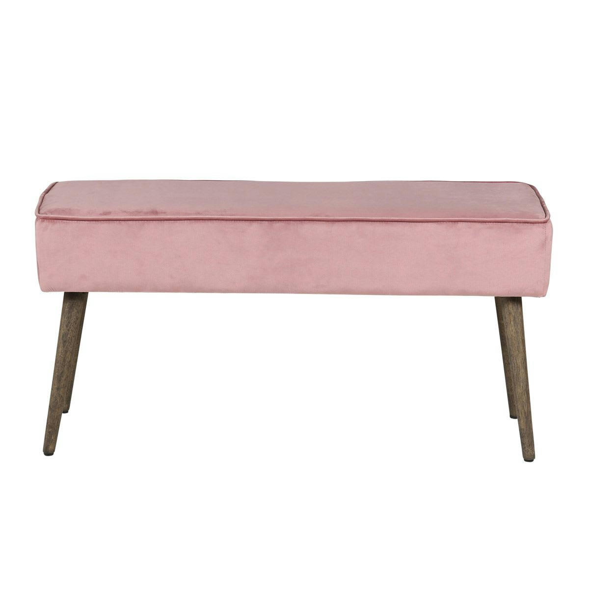 POPY - Banc en velours rose