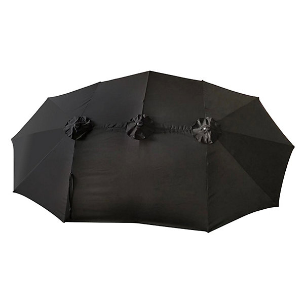 Parasol double 2,7x4,6m LINAI noir - HAPPY GARDEN