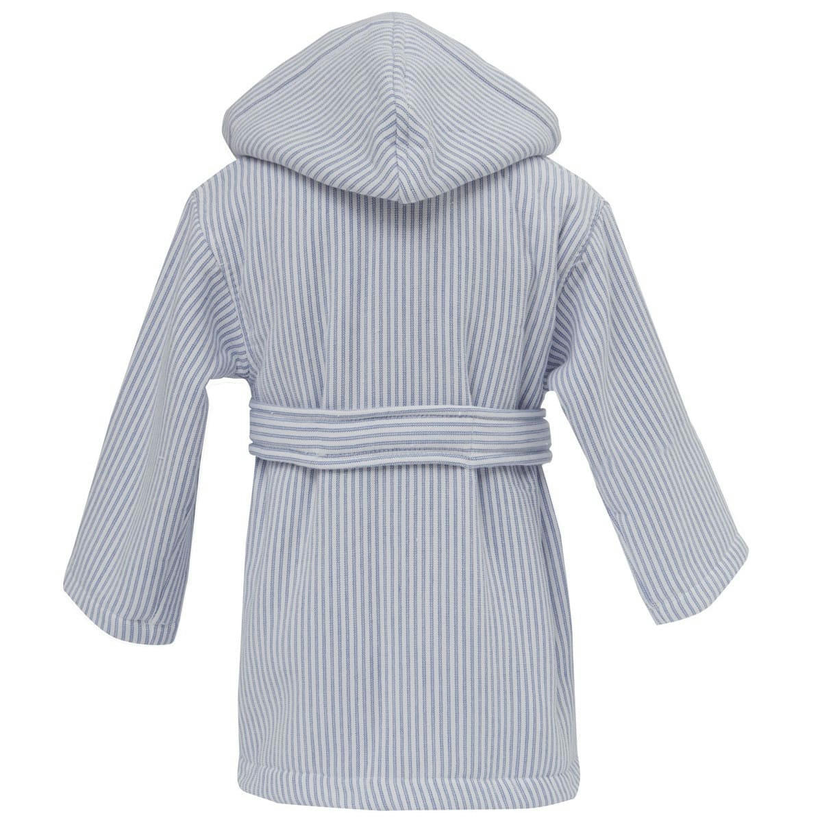 SOHO - Peignoir de bain enfant rayé zéro twist  bleu 06 ans