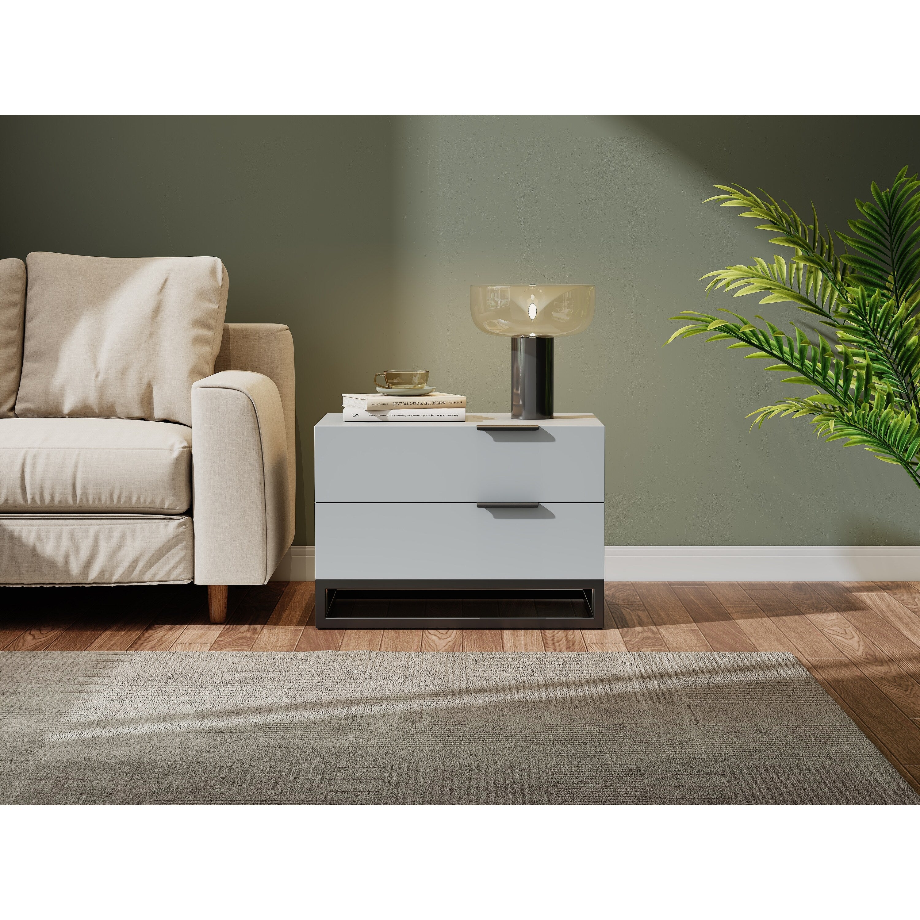 Nightstand With 2 Drawer