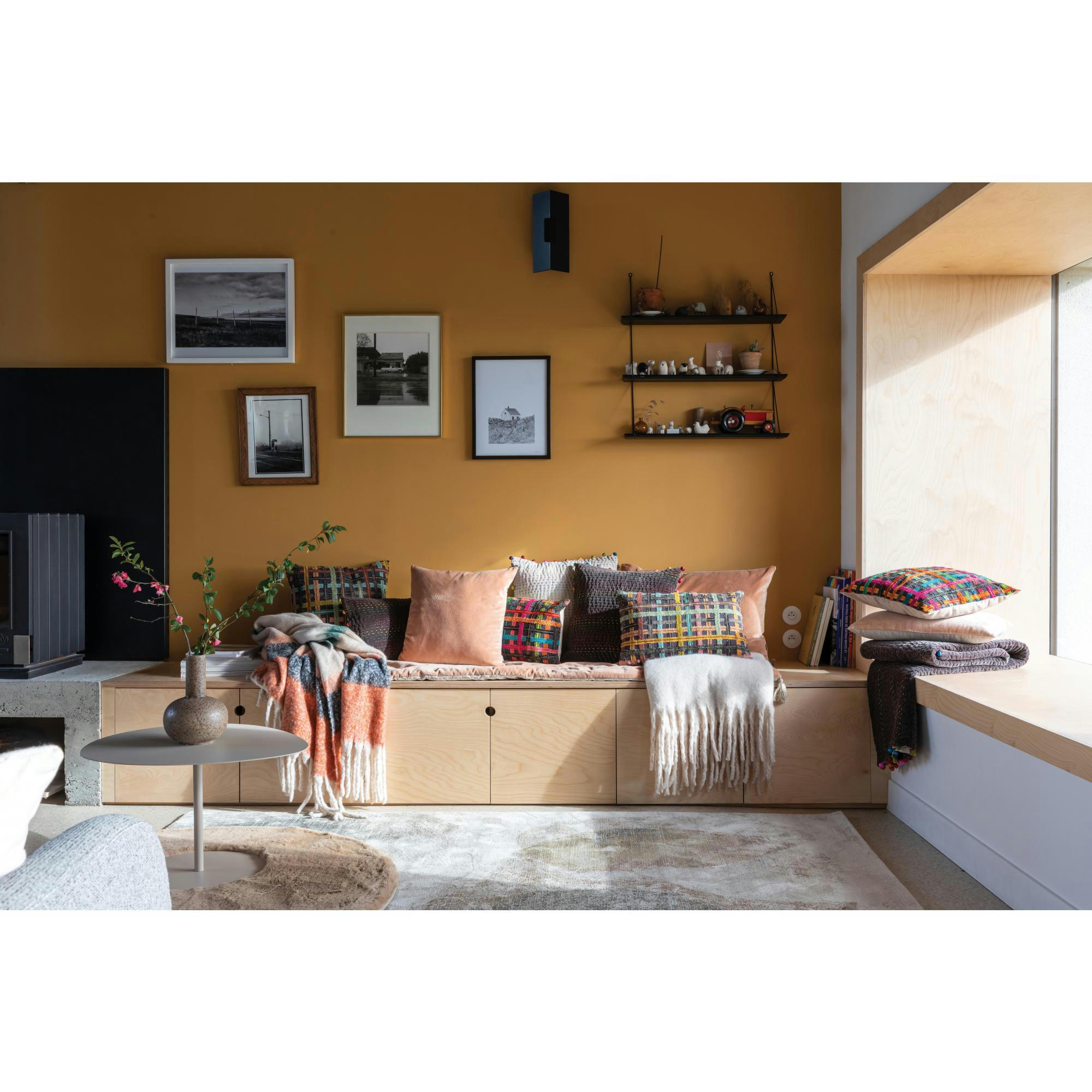 GASTOUNET - Plaid uni  en coton cacao 140 x 200