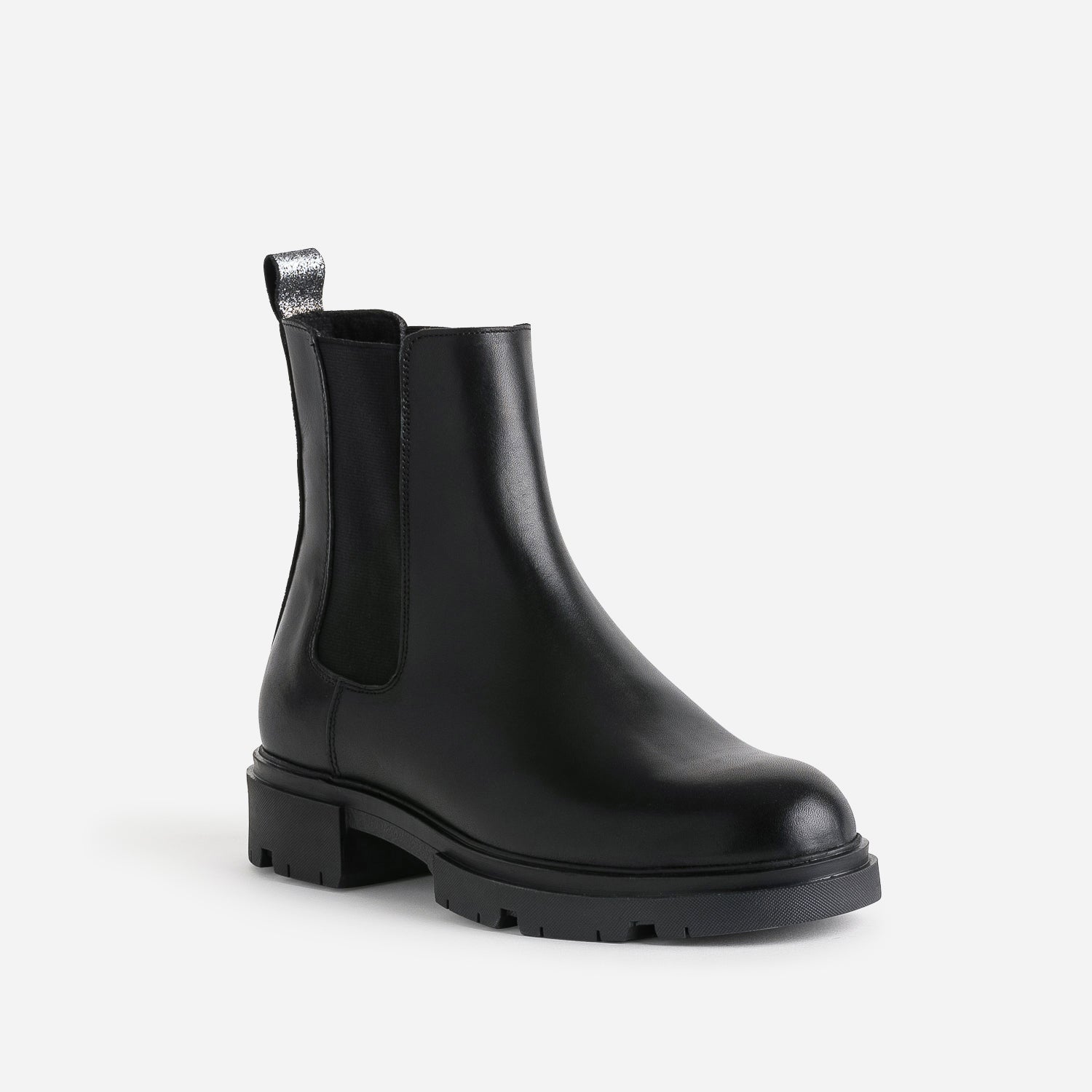 Chelsea boots TEXTO noir éco-conçu en cuir