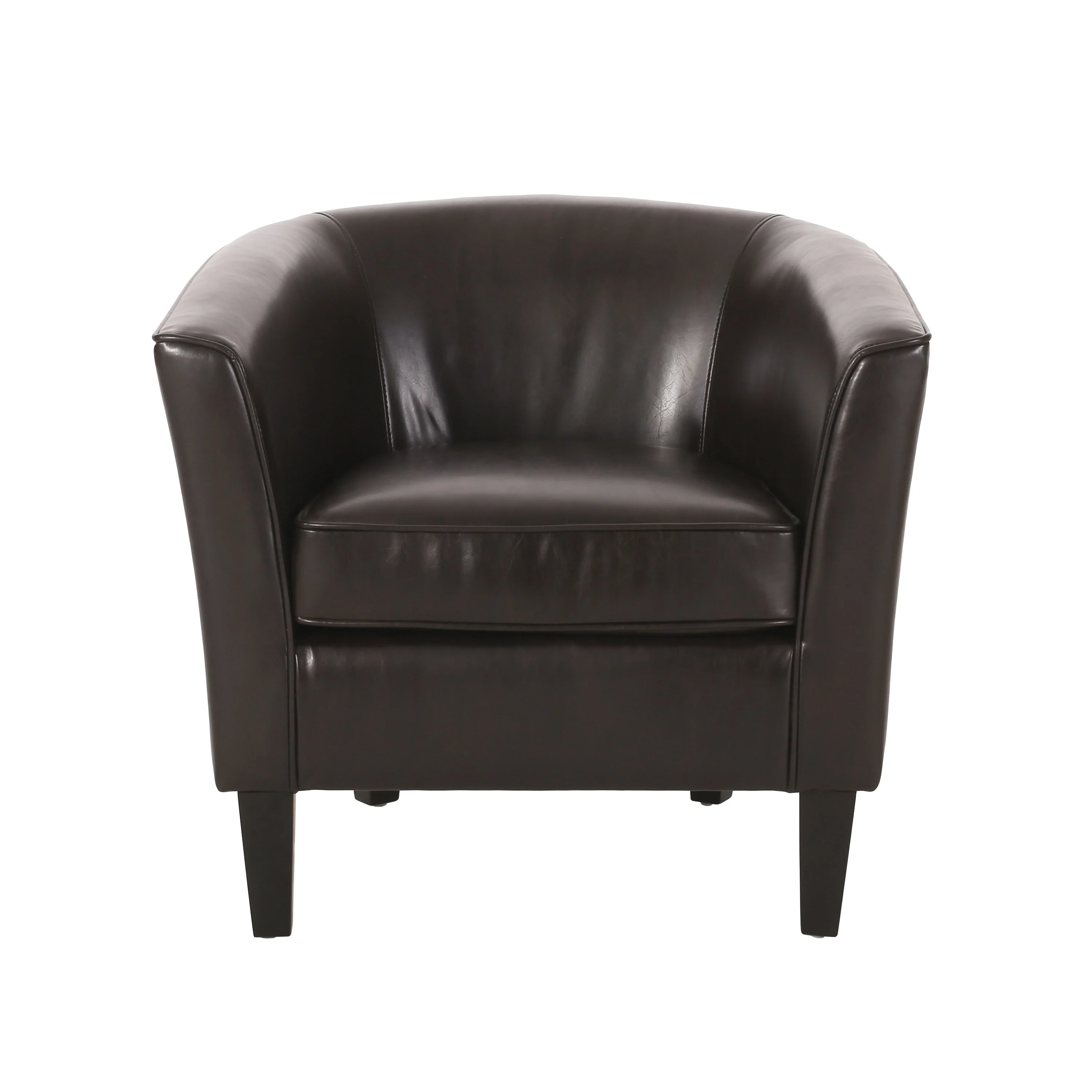 Aiden Bonded Leather Club Chair by Christopher Knight Home