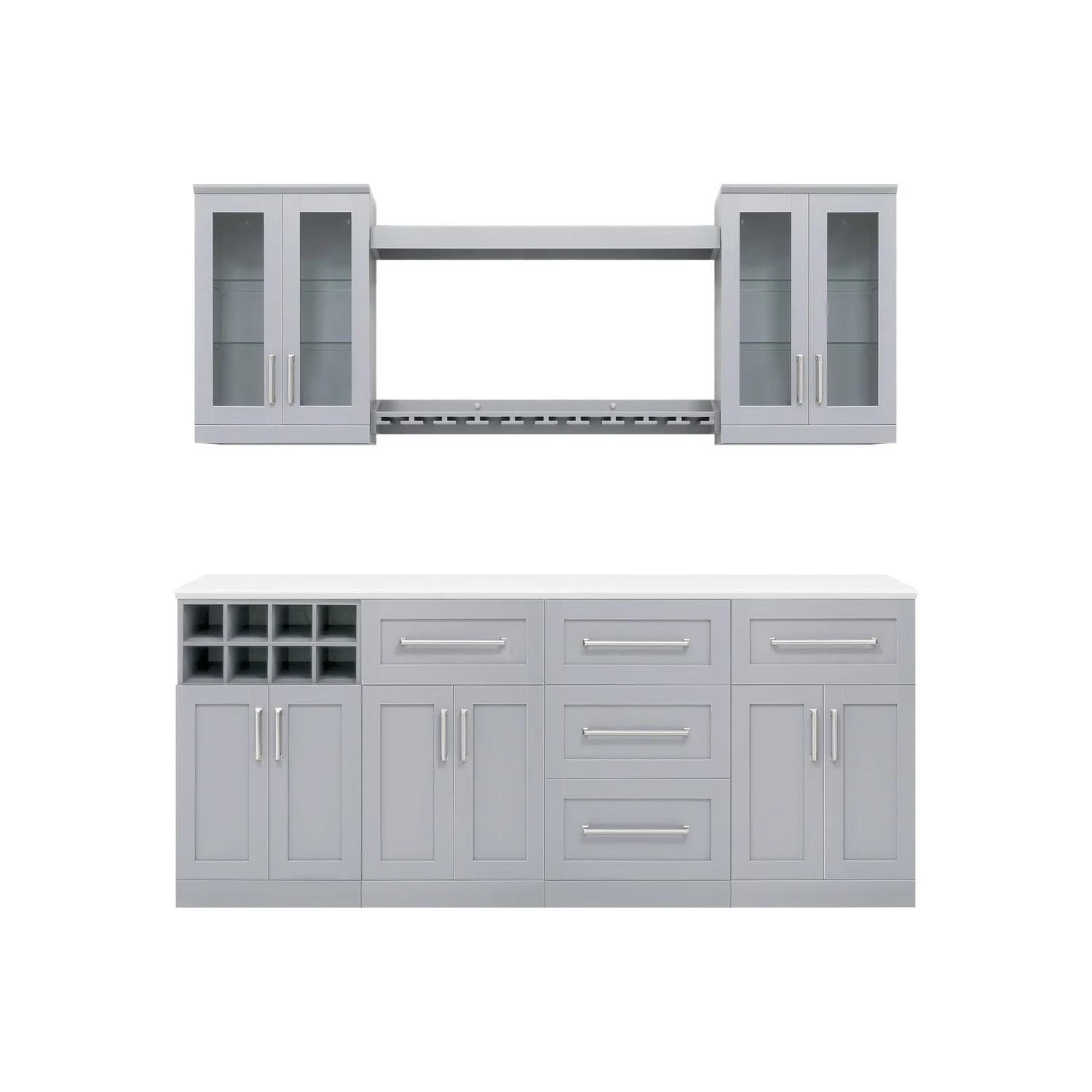 NewAge Products Home Bar 9 Piece Cabinet Set - 21