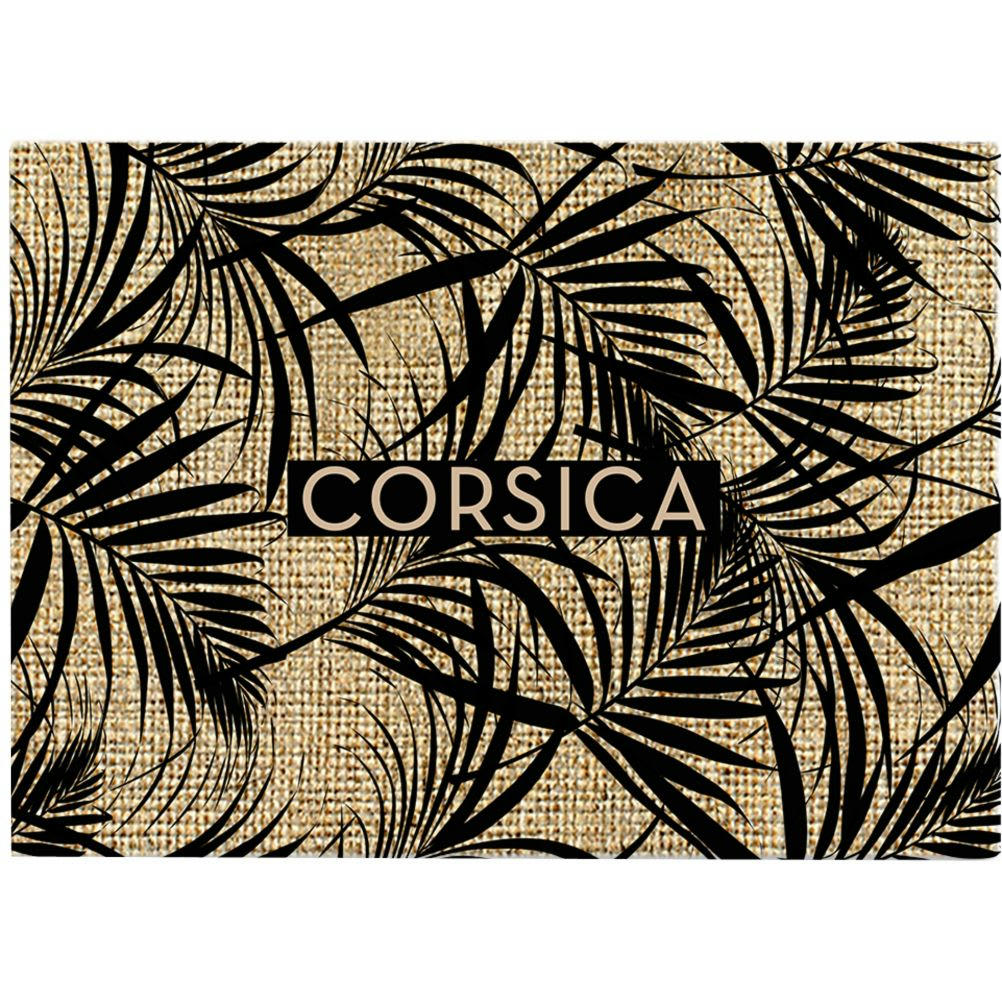 CORSE FEUILLAGE - Set de table rectangulaire en toile de jute 42x30cm