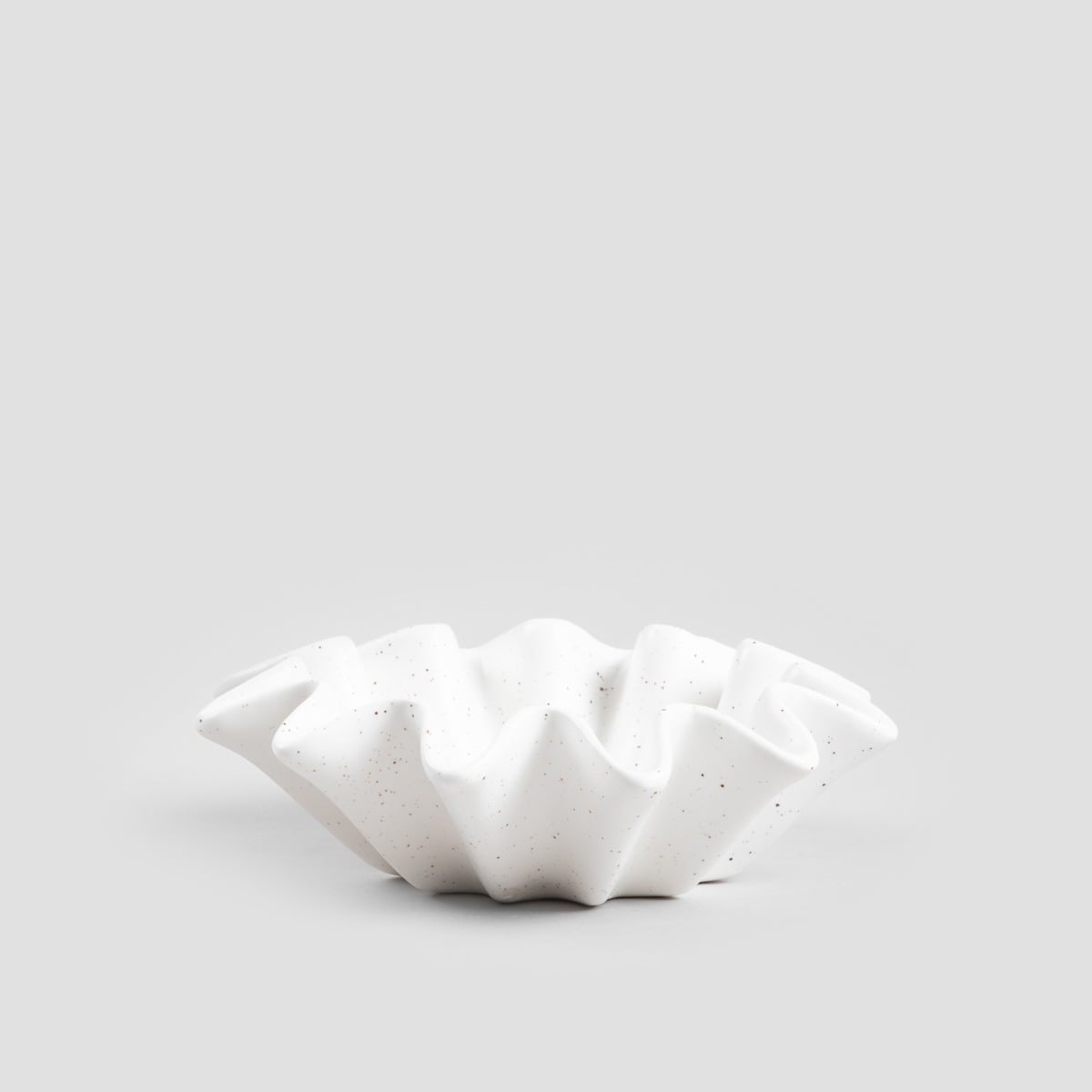 Misa dekoracyjna EVANIA ceramiczna biała 19x19x6 cm