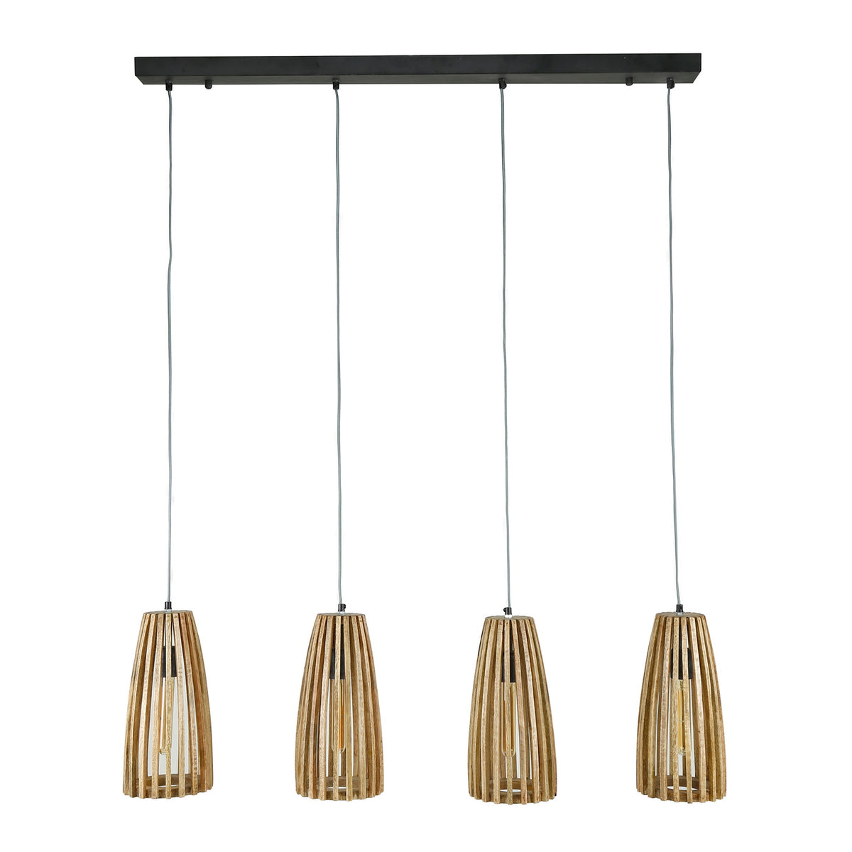 Giga Meubel Hanglamp Launch - Naturel Hout - 20x135x150cm