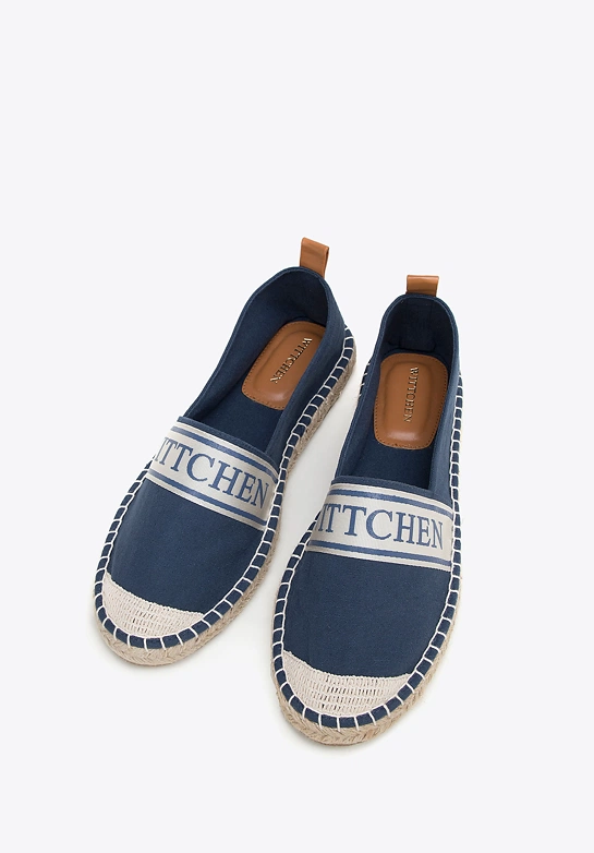 Damskie espadryle z lamówką z napisem WITTCHENKolor: granatowy