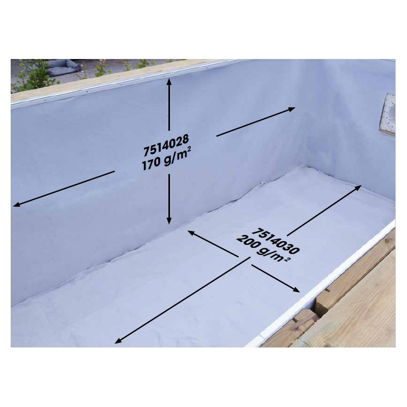 Feutre de protection pour sol de piscine 7 x 2 m UBBINK