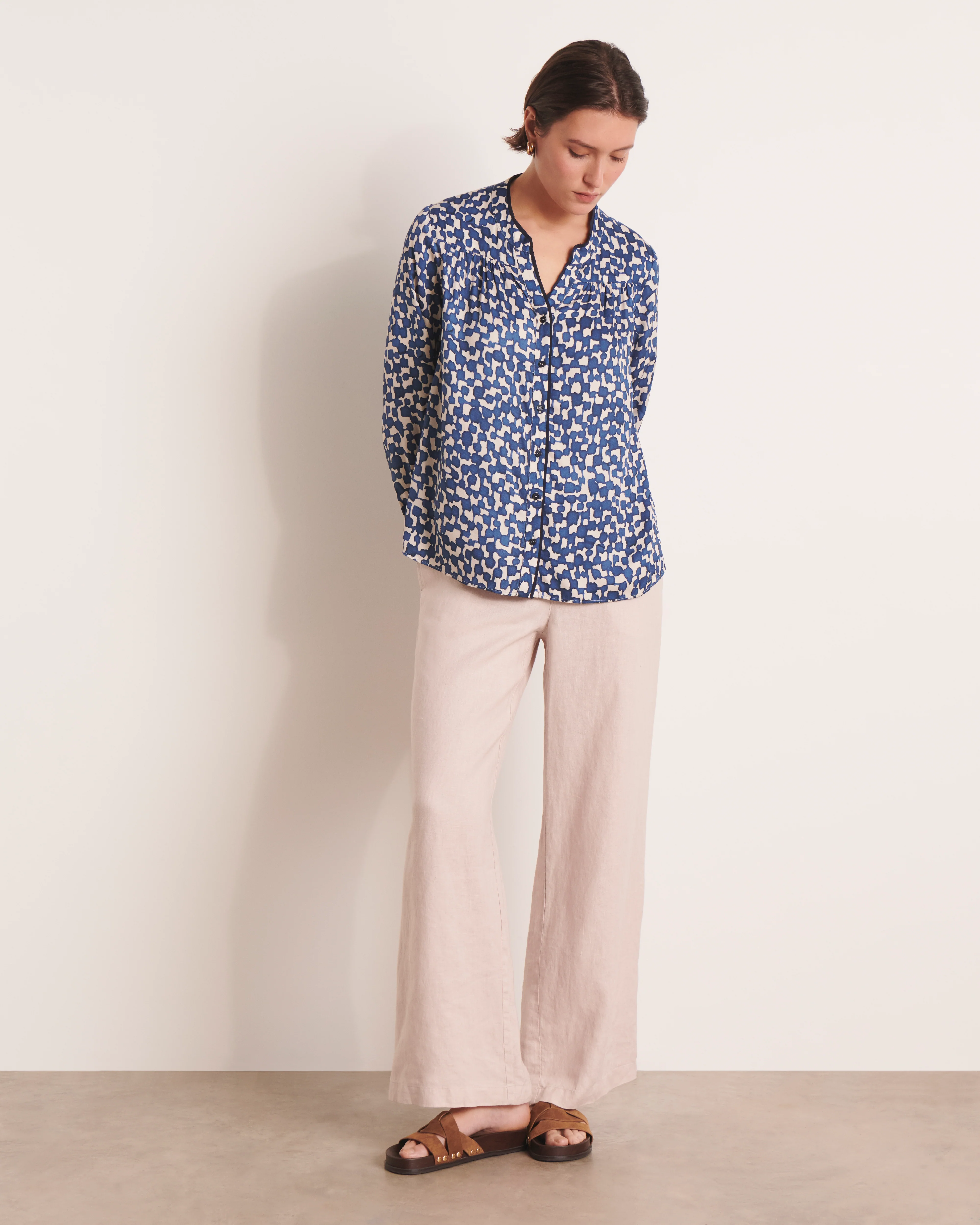 Chemise bleue imprimée CORFOU/13025/630