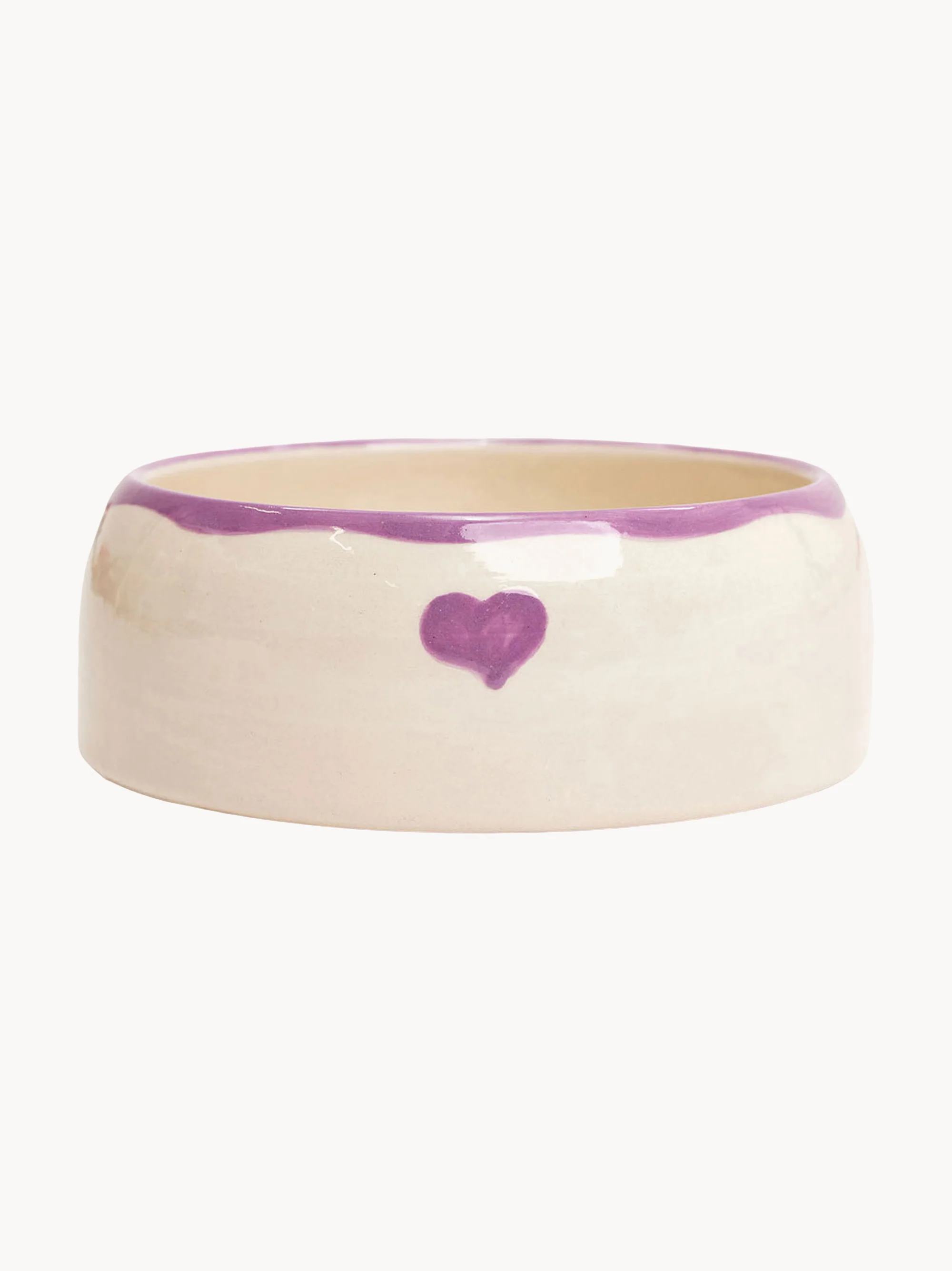 Handbemalter Keramik-Haustiernapf Heart