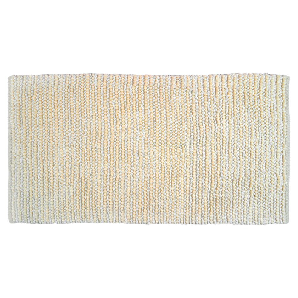 Tapis déco effet laine beige 80x150cm