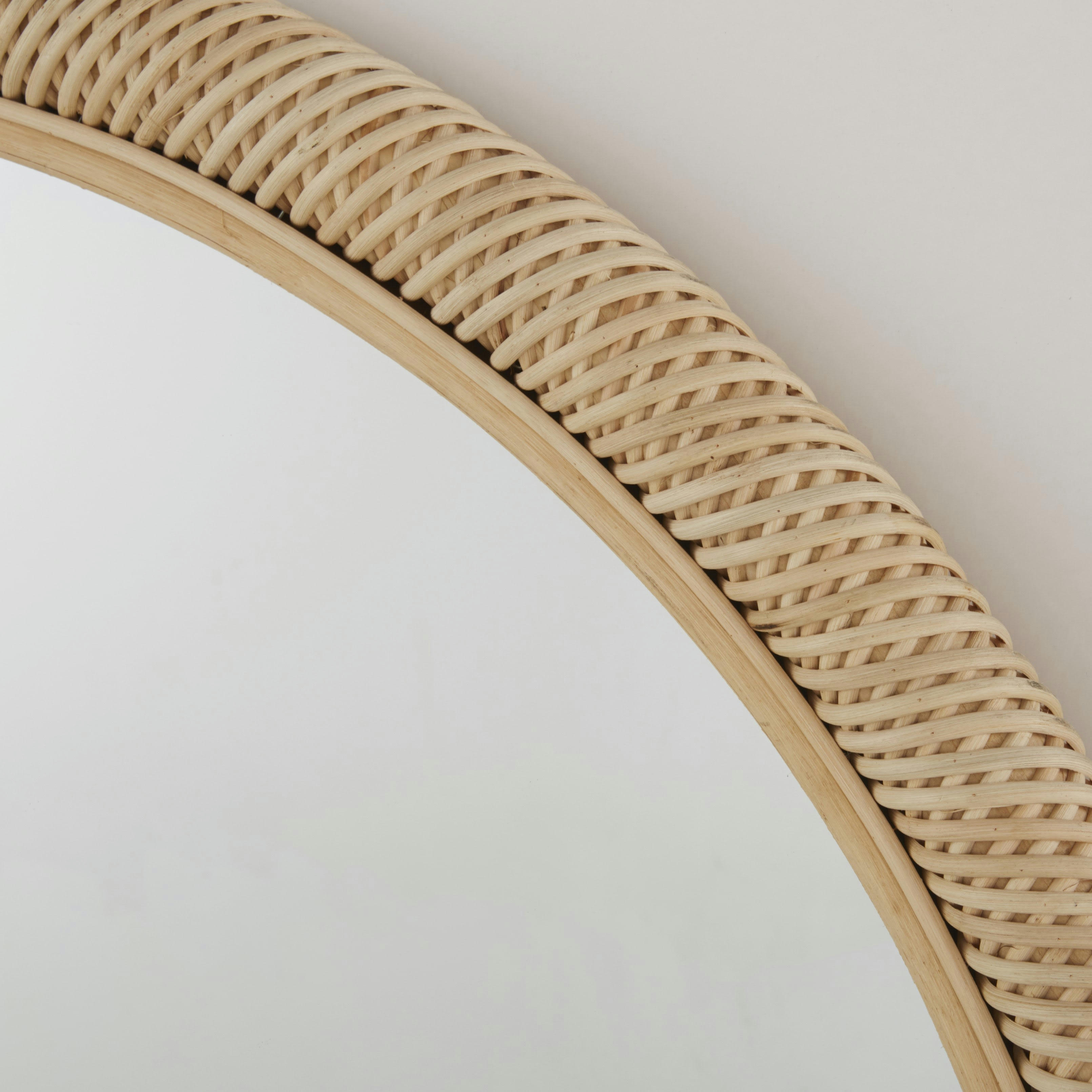 CARLISLE - Miroir rond en rotin D121