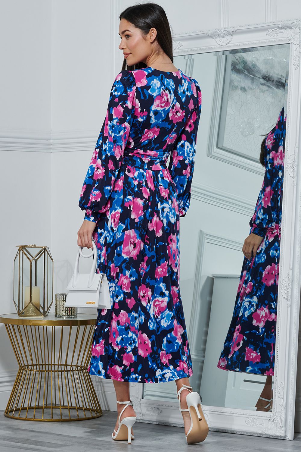 Jolie Moi Kamille Long Sleeve Maxi Dress