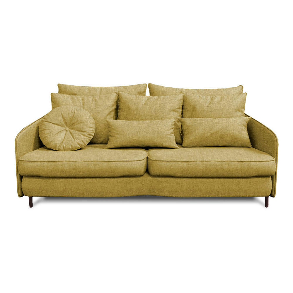 TREMEZZO - Canapé 3 places tissu droit jaune