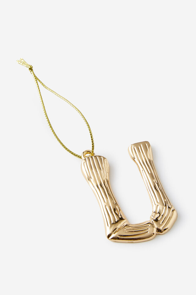 Metal Alphabet Christmas Ornament