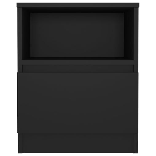 NNEVL Bed Cabinets 2 pcs Black 40x40x50 cm Chipboard