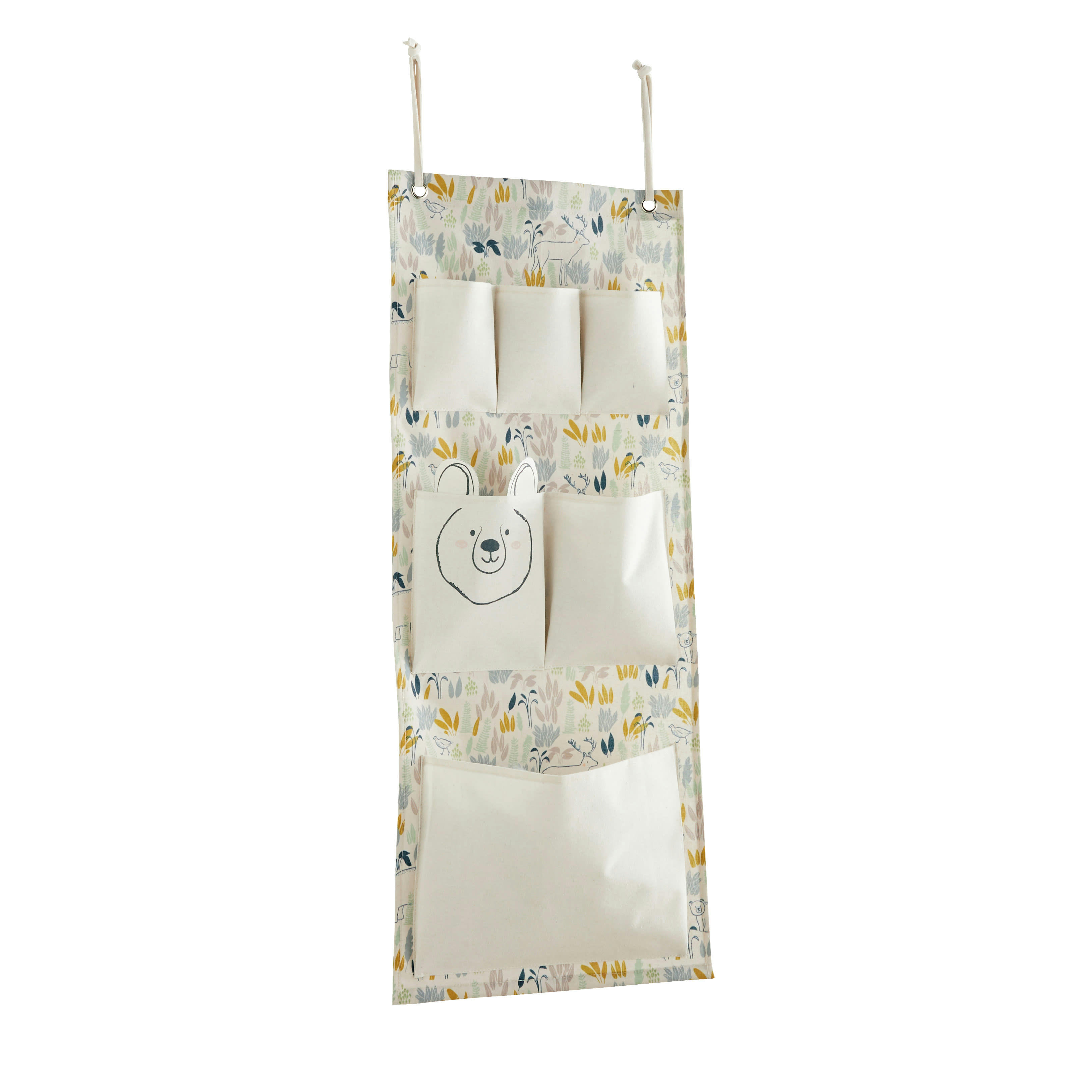 SAFARI - Organisateur mural pour enfants en polycoton 100x40x1cm