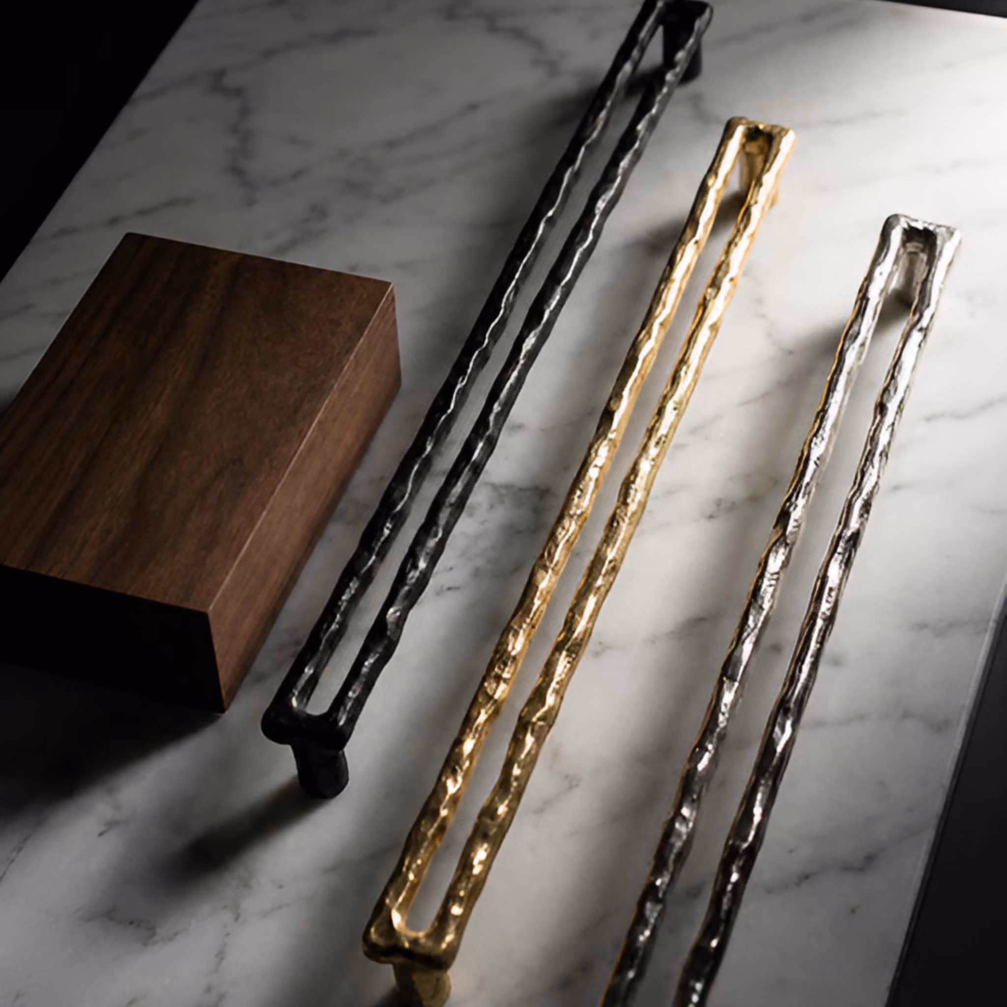 Unlacquered Solid Brass Cabinet Pull, TERATONE Drawer Handle, Luxury Door Hardware