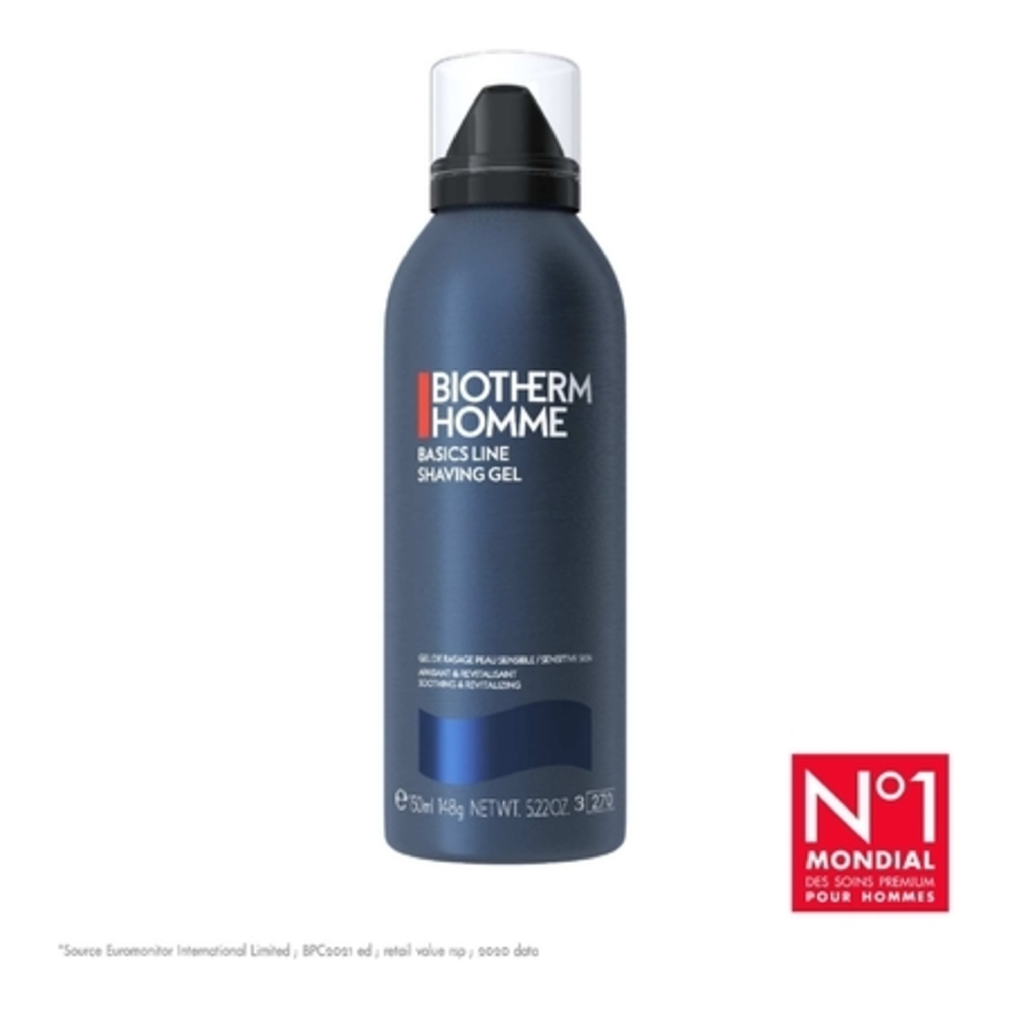 HOMMEGel de rasage peau sensible apaisant & revitalisant