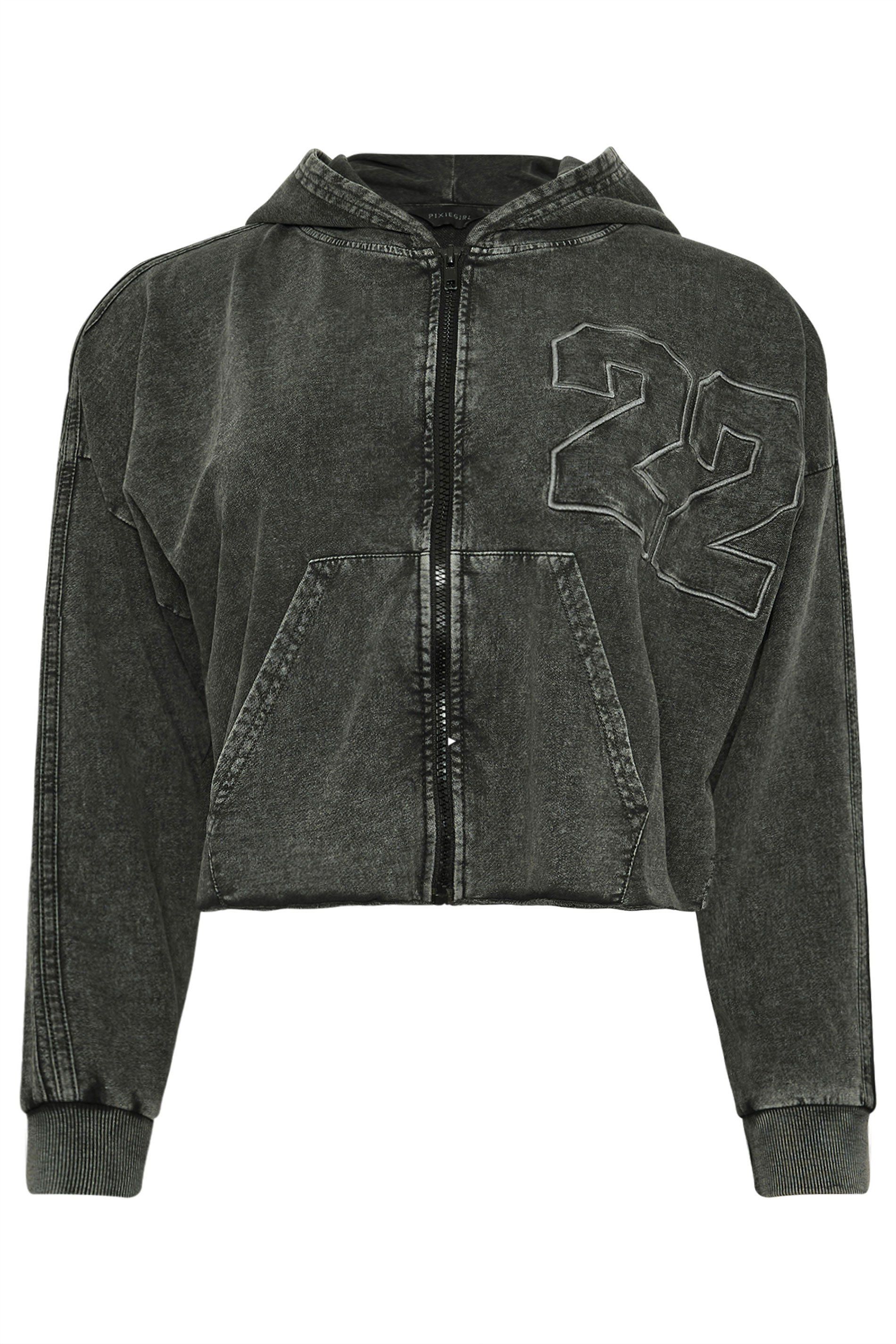 PixieGirl Petite Acid Wash Hoodie