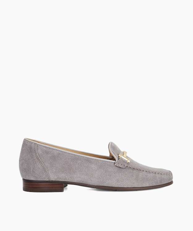 Gilli T Blue - Suede Snaffle Trim Loafers