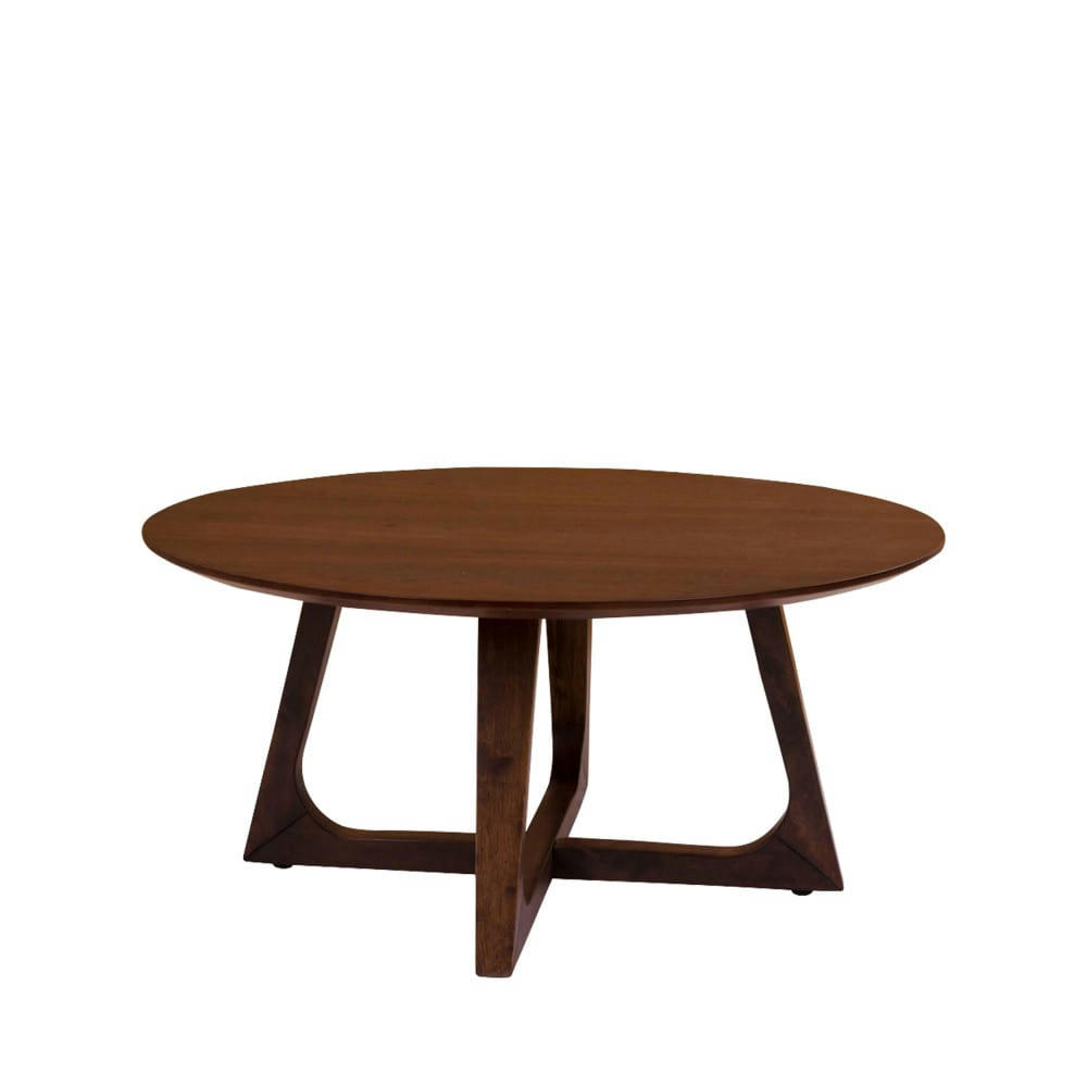 HELLERUP - Table basse en bois D75cm bois foncé