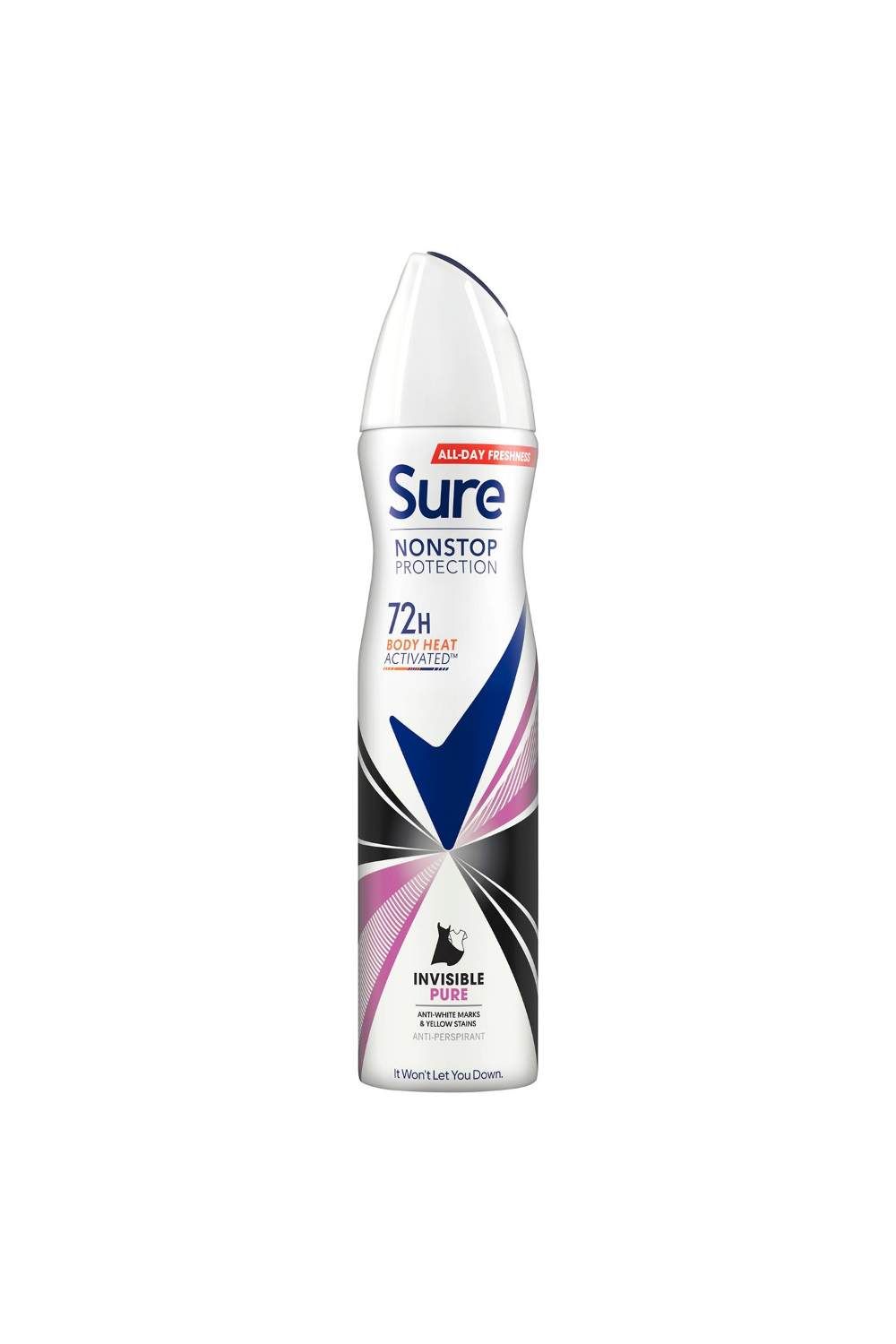 Sure Women 'Antiperspirant' 72H Protection Invisible Pure Deo, 6x250ml