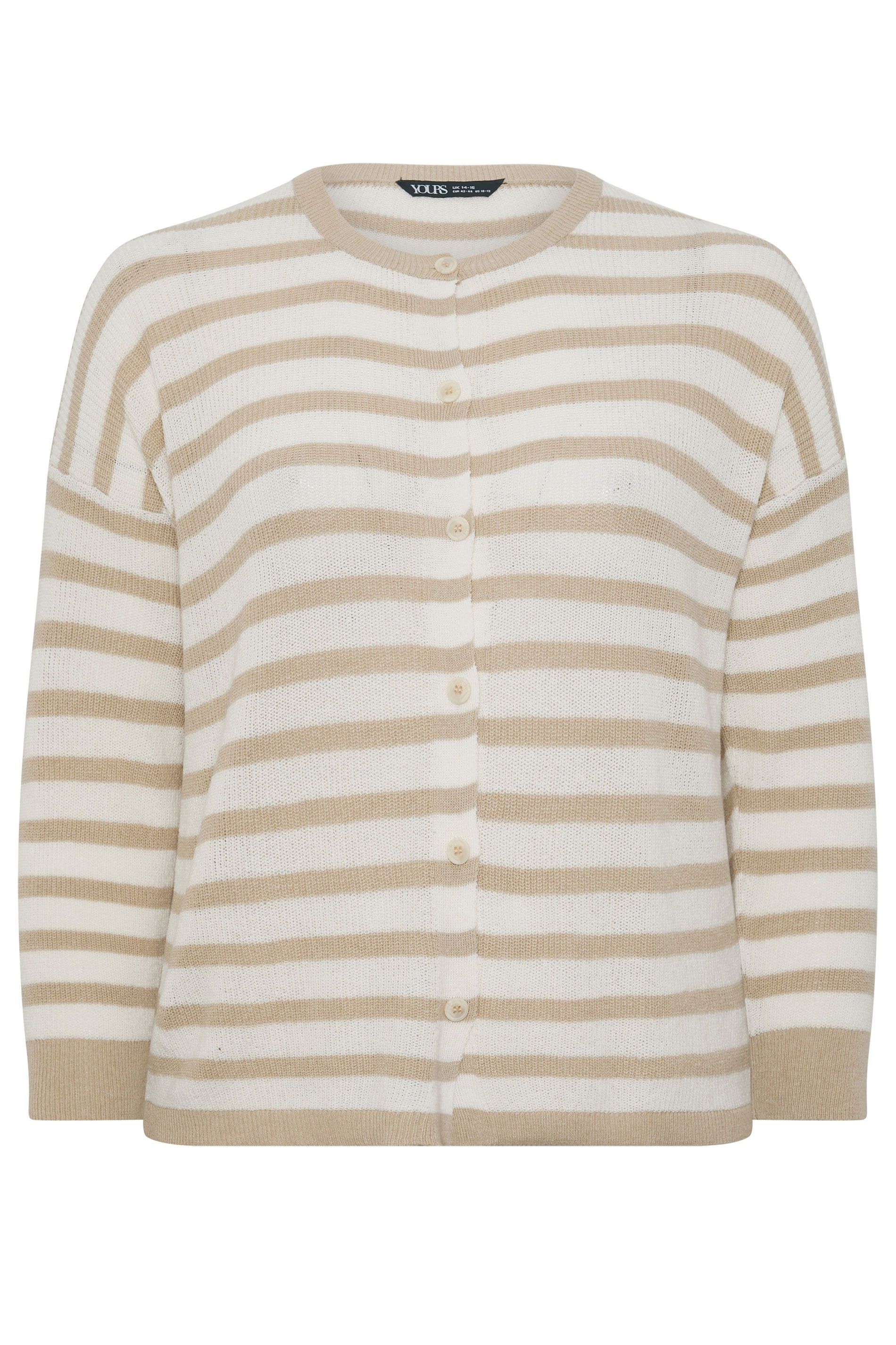 Yours Stripe Knitted Cardigan