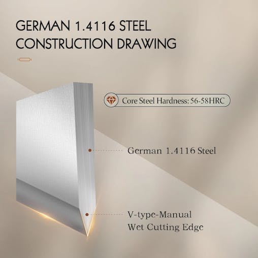 NNEOBA 5.3-Inch Steel Utility Knife &ndash; Precision Kitchen Knife Brown