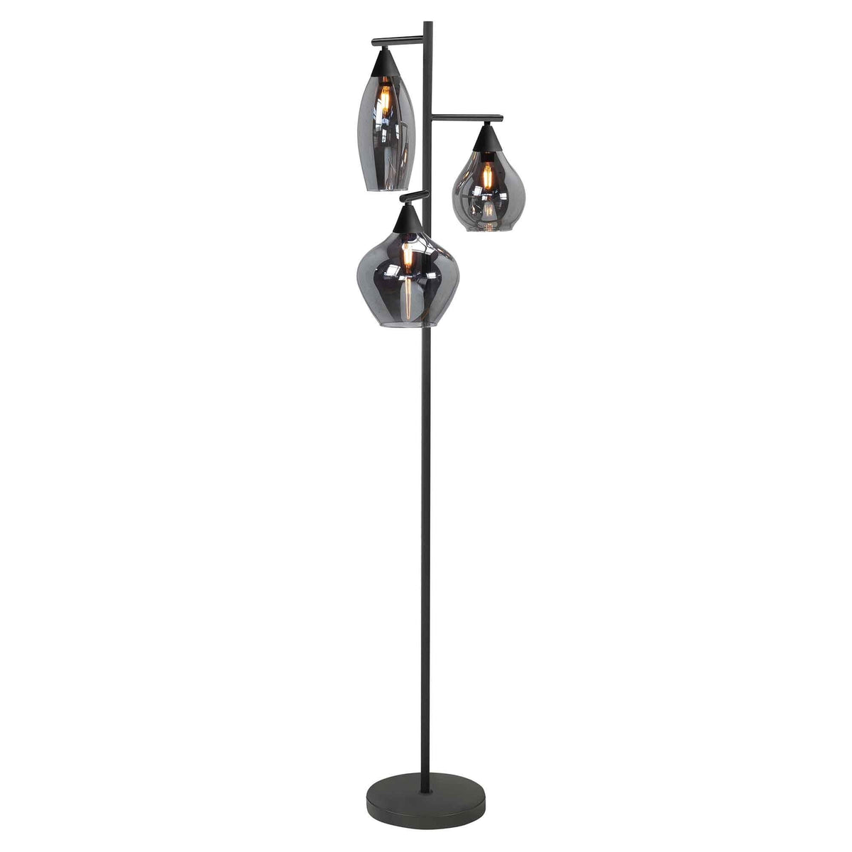 Highlight vloerlamp Cambio - 3 lichts - 35 x 160  cm - zwart