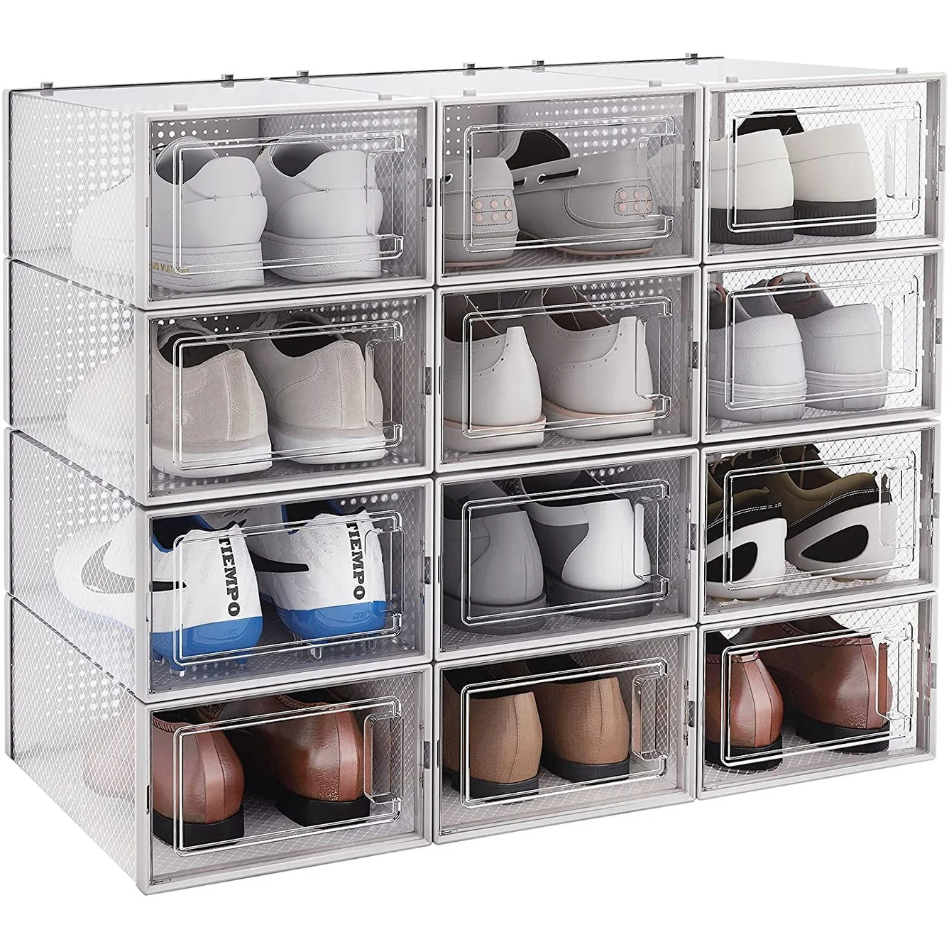 12 Pack Stackable Shoe Storage Box