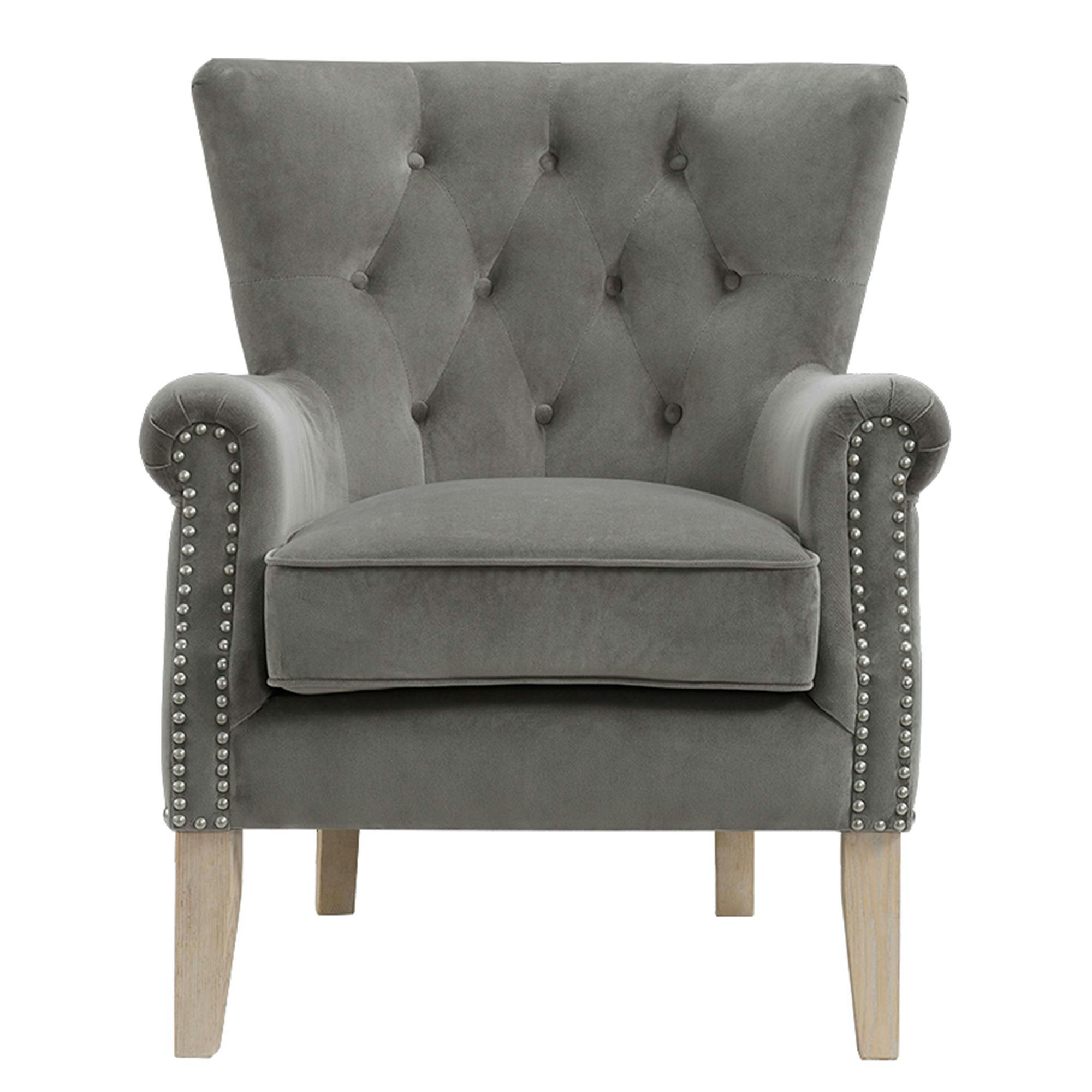 - Fauteuil en sergé gris