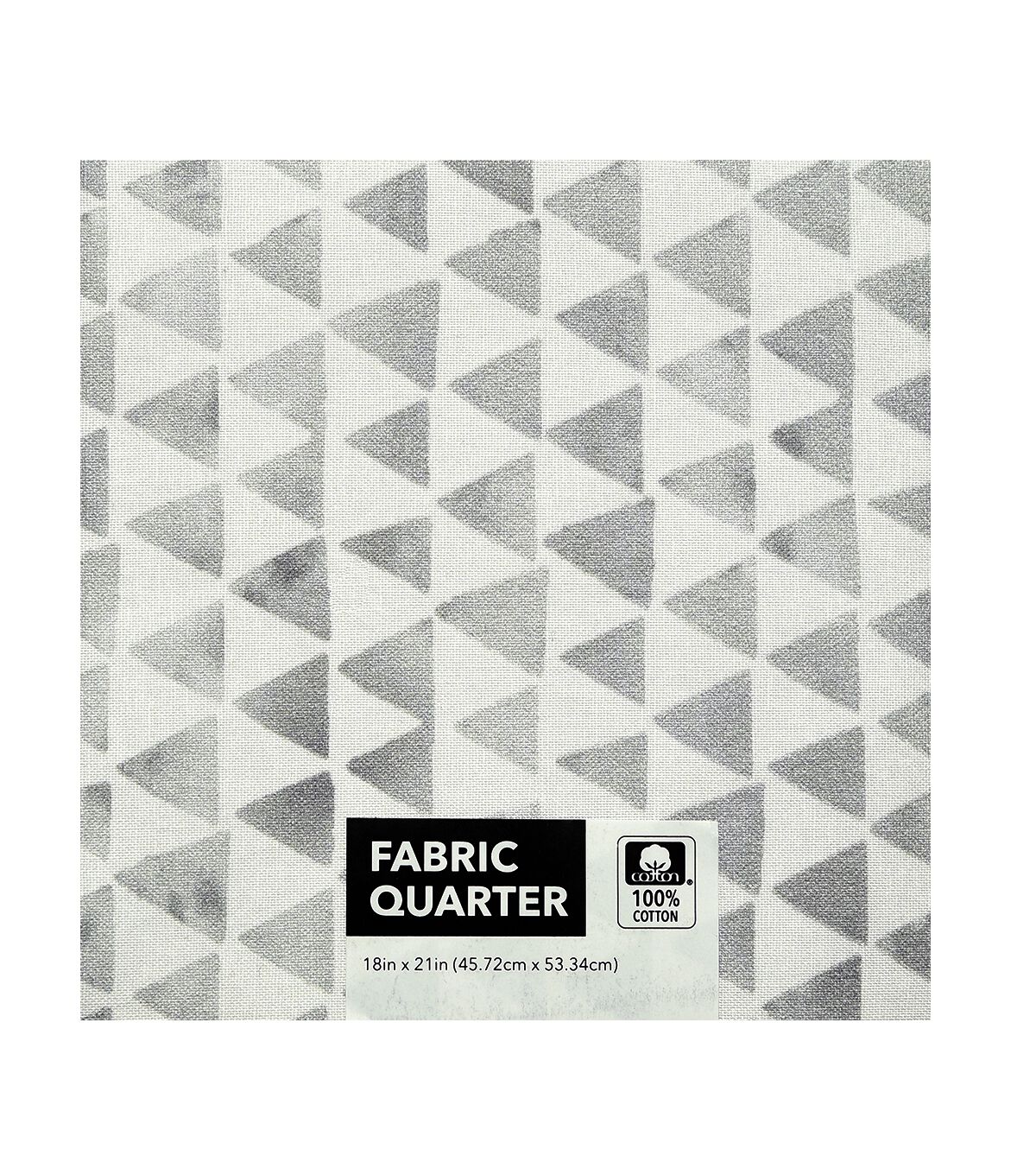 18 x 21 Gray Triangle Cotton Fabric Quarter 1pc by Keepsake Calico