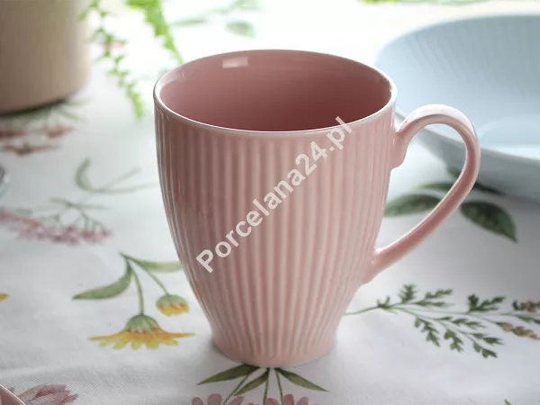 Serwis obiadowo - herbaciany na 6 osób (24 el.) Chodzież - Dalia Mix Różowy i Laguna