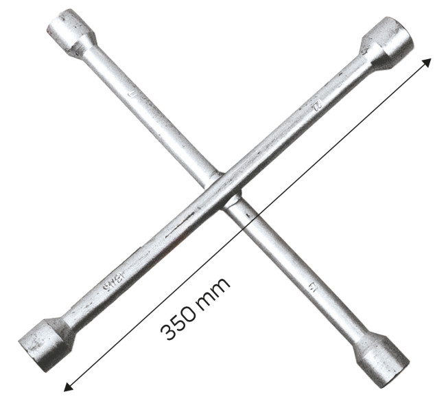 Klucz do kół krzyżak 17x19x22 mm, TOPEX 37D310