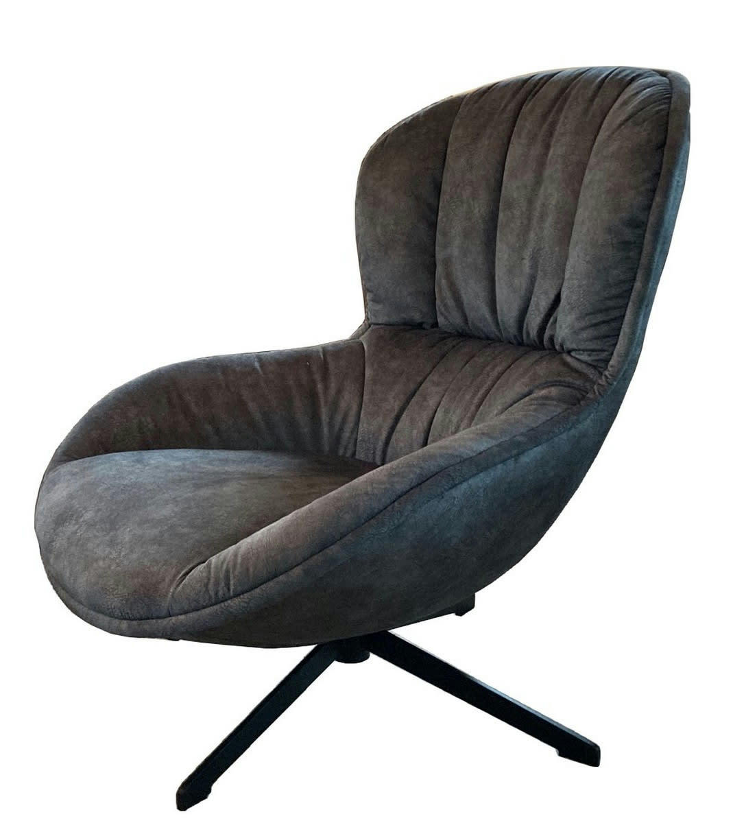 TESSANO - Fauteuil confortable en tissu gris