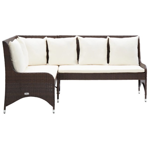 Sofa ogrodowa Brąz Technorattan vidaXL