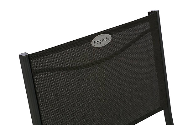 Lot de 4 chaises de jardin pliantes Modula Anthracite &Graphite - Hespéride