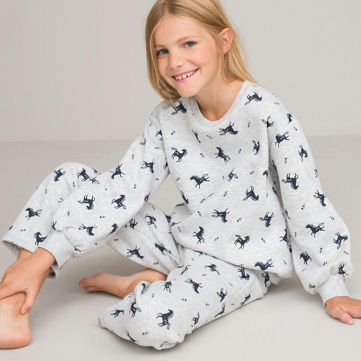 Pyjama en molleton, imprimé licornes