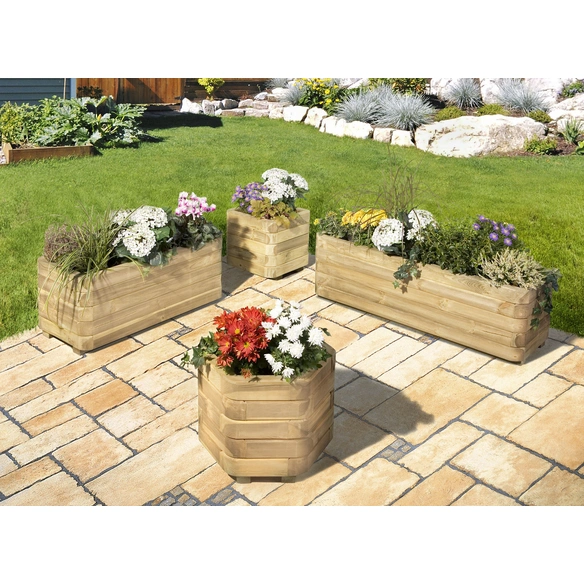 Blumenkasten, BxH: 40 x 35 cm, alge, Holz