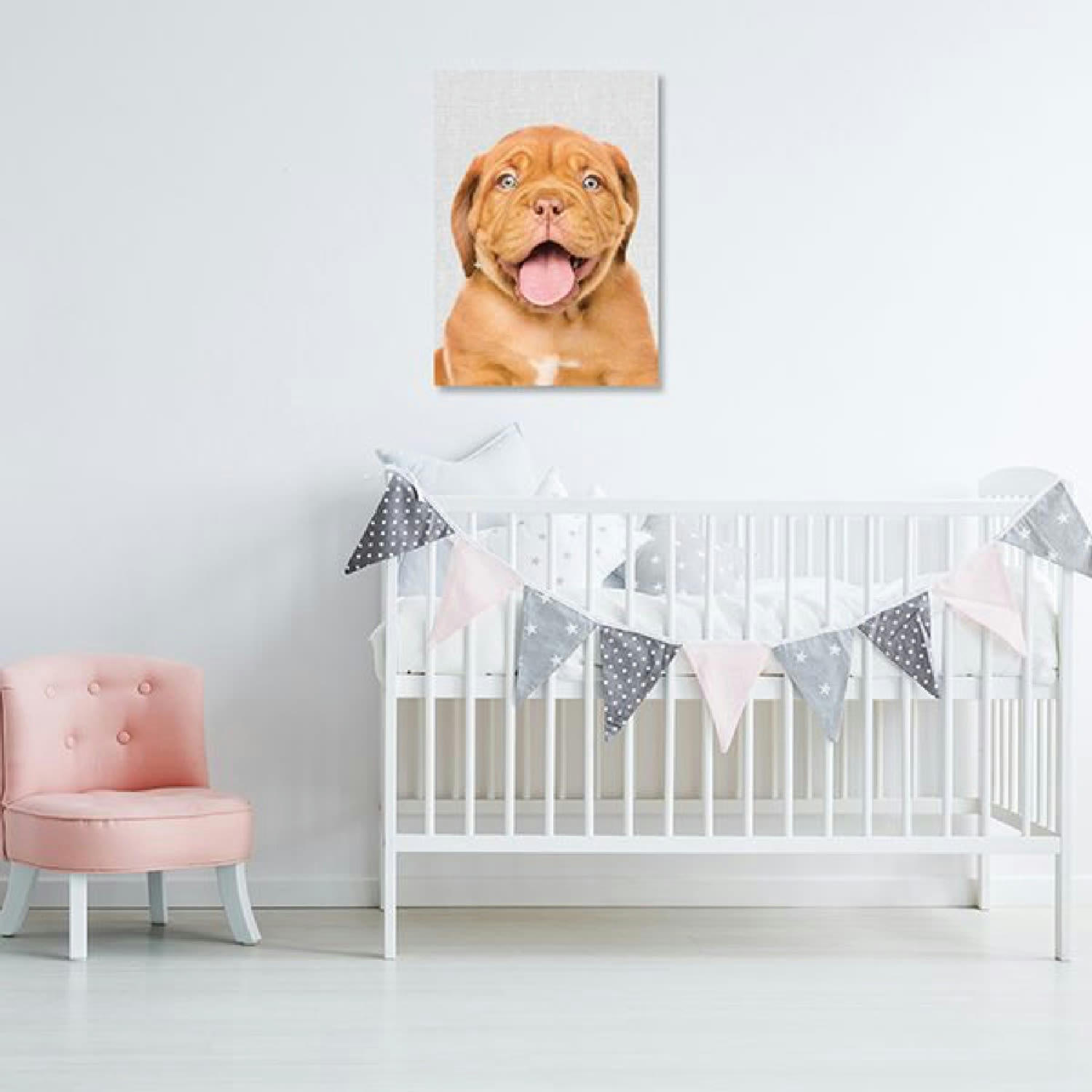 ANIMAL FUN - Tableau métal chien 32x45