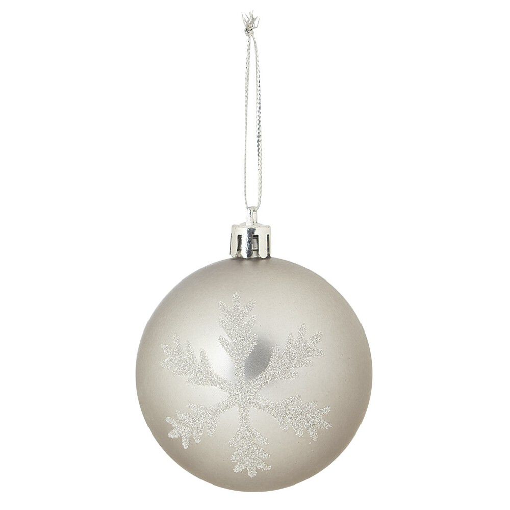 Boule de No&euml;l motif tradition brillant